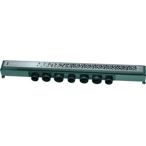 Wirquin Pro – Caniveau de douche à l'italienne 80 cm – Grille inox Soda – Débit 84 L/min – Encombrement 80 mm – Installation facile avec bavette anti-fissuration