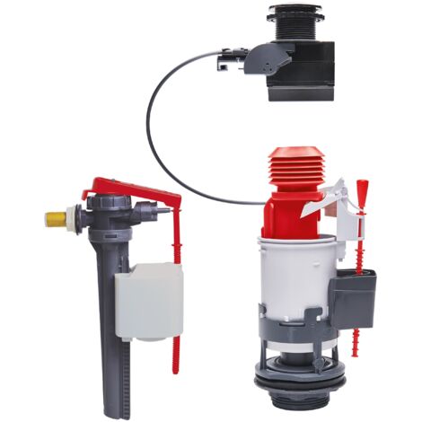 Wirquin – Mécanisme de chasse d'eau sans contact – Détection infrarouge – Volume réglable 3/6L – Robinet flotteur Jollyfill silencieux