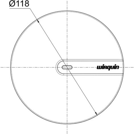 Dôme 118 mm en ABS pour évacuation bonde de douche Slim+ Wirquin Wirquin 30723383, chromé
