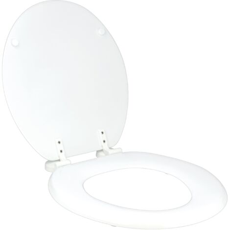 Wirquin – Abattant adulte pour WC 21230001 – MDF blanc avec charnières plastiques – Installation rapide et ergonomique – Entretien facile