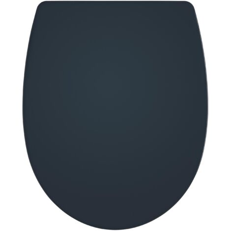 Abattant wc Marbella en thermoplastique, déclipsable et frein de chute, Wirquin 20724245, gris anthracite