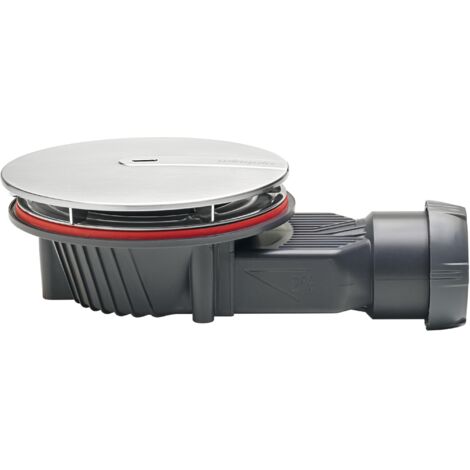 Wirquin – Bonde de douche Slim+ Ø90mm – Dôme en métal chromé – Installation facile pour receveurs extra-plats – Débit 35 L/min