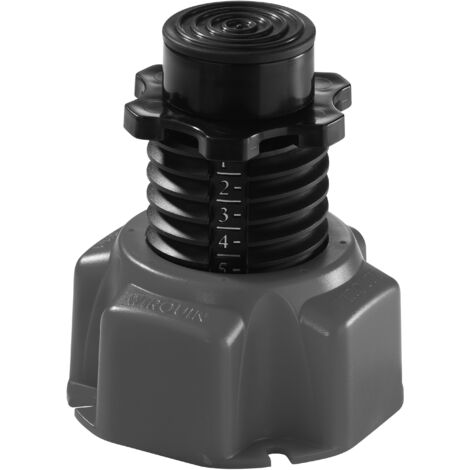 Wirquin – Pieds de receveur de douche réglables 4 unités 30724315 – Hauteur 87 à 170 mm – Supporte jusqu'à 450 kg – Matériaux SBS et PP