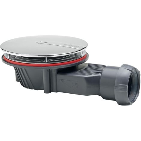 Wirquin – Bonde de douche Slim+ Ø90 mm – Dôme en ABS – Installation rapide – Évacuation discrète pour receveurs extra-plats