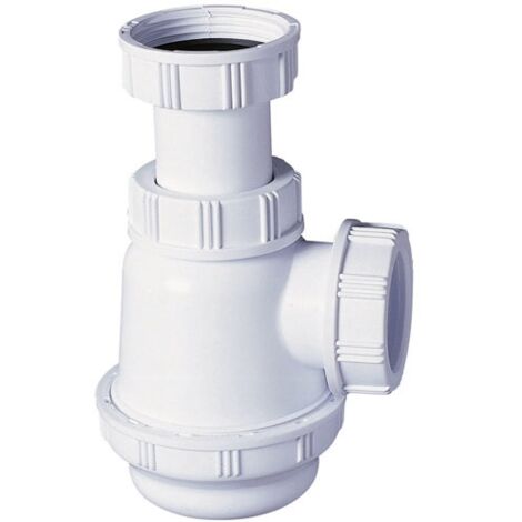 Wirquin – Siphon de lavabo à culot court – Garde 40 mm – Hauteur réglable 107 à 152 mm – Débit 31 L/mn – Entrée 1'1/4 (33/42)
