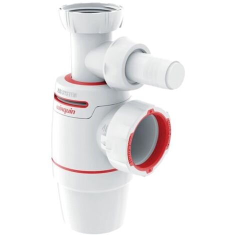 Wirquin – Siphon de lavabo Néo Air Ø40 – Joints bi-injectés zéro fuite – Installation rapide avec écrou prisonnier – Hauteur réglable 181 à 229 mm