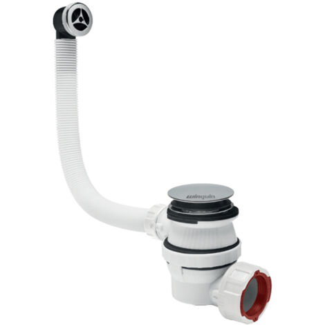 Wirquin – Ensemble bonde et siphon lavabo NANO 6.7 Quick-Clac – Trop-plein Ø32 mm – Joint bi-injecté pour étanchéité parfaite – Facilité de nettoyage