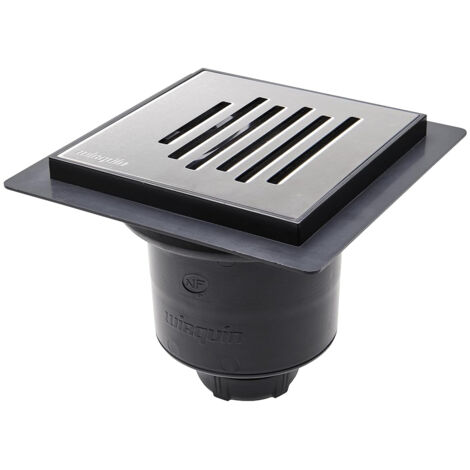 Wirquin Pro – Bonde de lavabo à chaper Venisio Vertical Ø40 – Finition grille city inox brossé – Hauteur réglable 4-16mm – Débit jusqu'à 38 L/min