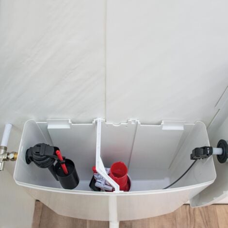 Réservoir Reviso économie d'eau semi-bas avec kit de chasse d'eau complet Wirquin 50717360, blanc