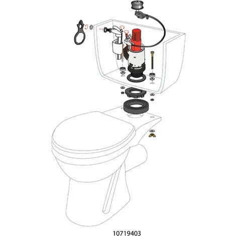 Robinet flotteur pour WC à servo-valve Wirquin Pro