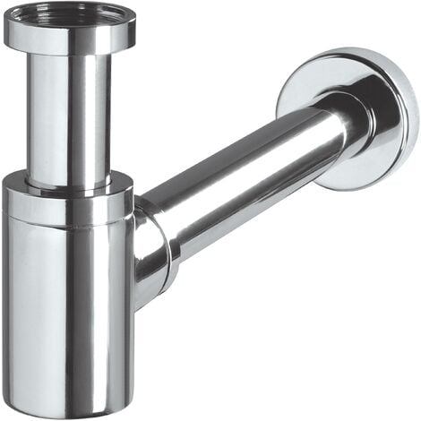 Siphon de lavabo design en laiton chromé - Lineis Mini siphon de lavabo design en laiton chromé - Wirquin - 30718695