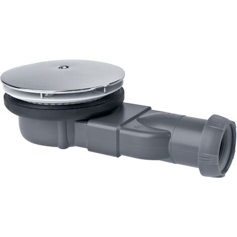 Bonde de douche pour receveur extra-plat Slim à membrane D40-43 receveur en grès ou synthèse ABS Wirquin 30718662, gris