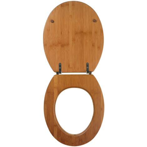 Abattant WC Diplomat Bambou avec finition brute en MDF Wirquin 20723913, marron