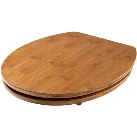 Abattant WC Diplomat Bambou avec finition brute en MDF Wirquin 20723913, marron