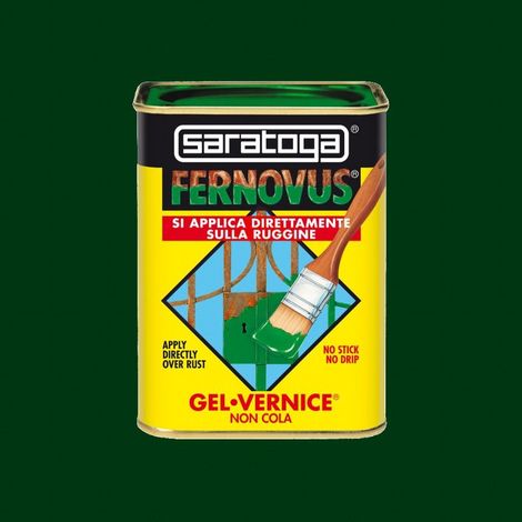 Vernice Antiruggine in Gel Fernovus, Brillante Saratoga - Verde Scuro Brillante 750ml