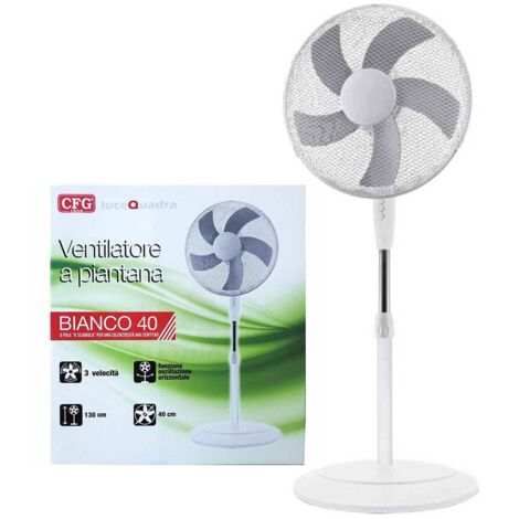 Ventilatore Oscillante Bianco A Piantana Da Pavimento Pale Orizzontale - Foto 12