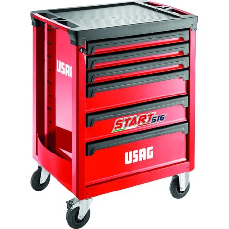 Usag Carrello Portautensili Start Modello 516ST6 Con 6 Cassetti Ruby Red - Rosso Rubino (1/7)