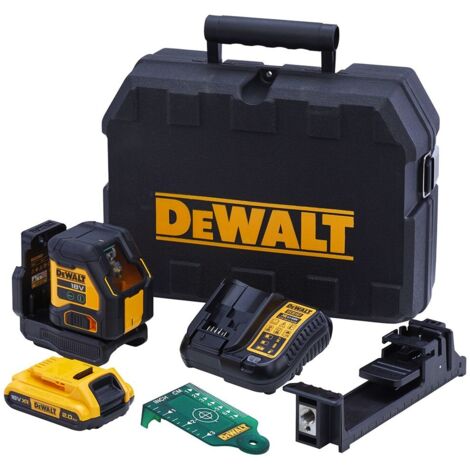 DEWALT XR 18V laser trasversale compatto a raggi verdi - 1 batterie 2,0 Ah - DCLE34021D1-QW (1/5)