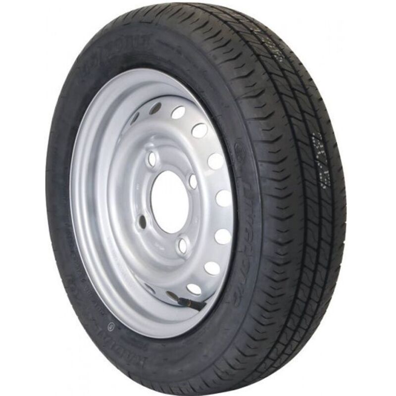 Roue Complète 145/70 R13 4 Trous 130 Déport 20 - Jante + Pneu Remorque