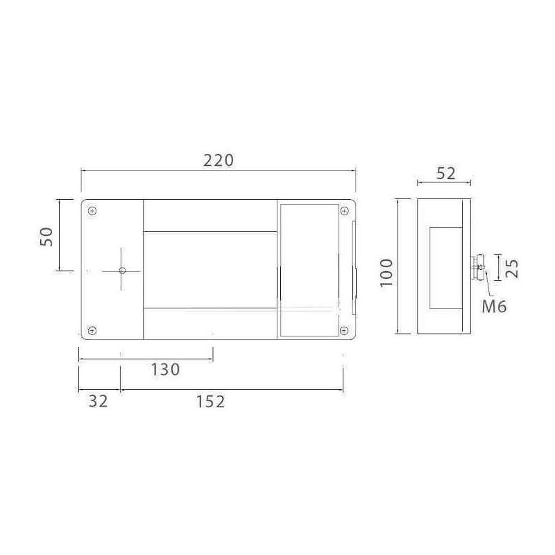 cache phare longue porté 6 152mm White