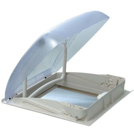 Dometic – Lanterneau Mini Heki Plus pour épaisseur de toit 43 à 60 mm – Polycarbonate – Dimensions 520 x 520 mm – 3 positions d'ouverture
