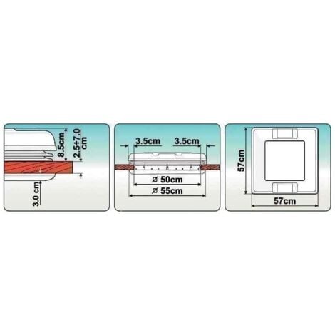Lanterneau crystal Fiamma Vent 50x50cm pour camping-car et caravane