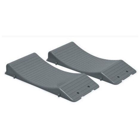 Cale pour roue – Anti-ovalisation – Dimensions L 460 x l 210 x H 60 mm – Pour roues jusqu'à 70 cm de diamètre – Plastique robuste – Fiamma