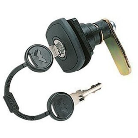 Serrure noire de portillon ou coffre  pour caravane et camping-car
