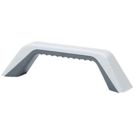 Poignée de tirage gris clair 180 mm – Socle foncé pour caravane et camping-car – Ergonomie optimisée pour ouverture facile