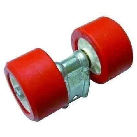 Ensemble de 2 galets rouge diam 100 sur balancier GM 40x40 (1/2)