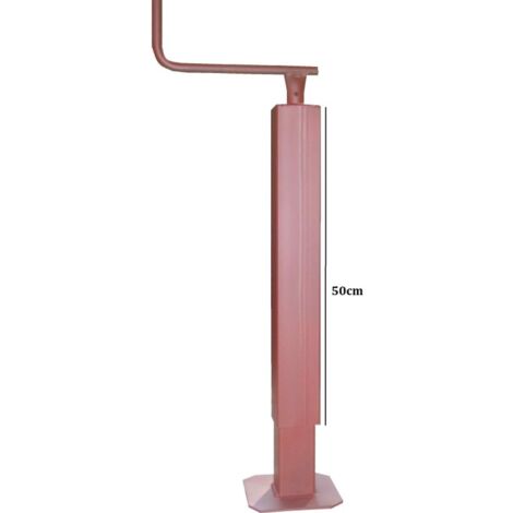 Imline – Béquille carrée 70mm – Charge 900Kg – Course 300mm – Finition peinture pour remorque – Stabilité supérieure