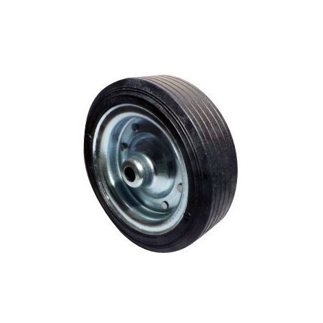 Galet Métal Plein 250x85x20 mm – Roue Jockey Renforcée pour Remorque