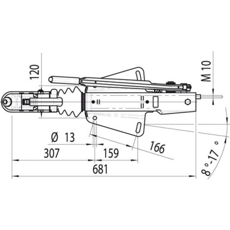 Tête d'Attelage Freinée AL-KO 251S  Fixation en V