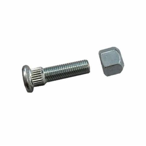 Axe de roue M10 L35 plat 17 – Fixation sécurisée pour remorque – Cannelure 11.85 x 0.75 mm – Écrou M10 inclus – Knott