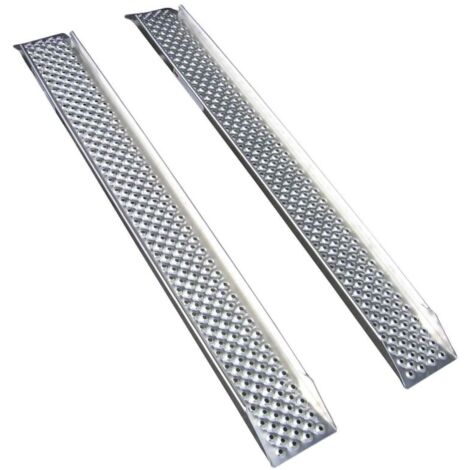 Jeu de 2 rampes droites en aluminium avec rebords (1/2)