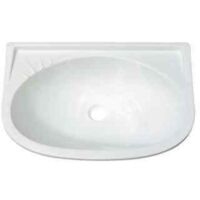 Vasque Blanche D'angle 330x330x115mm Pour Caravane Et Camping-car