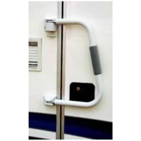 Imline – Poignée de sécurité 31 cm pour caravane – Aluminium anodisé blanc – Antivol avec serrure à clé – Aide à l'entrée et sortie