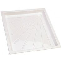 Imline – Receveur de douche à encastrer 665 x 665 mm – Perçage en angle pour bonde 30 mm – Plastique résistant à l'humidité – Pour camping-cars