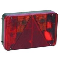 Feu gauche RADEX 5800 étanche 6 fonctions à câbler – Dimensions 220 x 140 mm – Entraxe 70 mm pour remorque