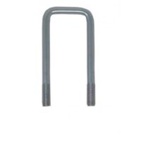 Imline – Bride tube carré 80x40mm – Fixation robuste pour tubes de 80x40 mm – Hauteur totale 105 mm avec filetage M10/25 – Écrou nylstop inclus