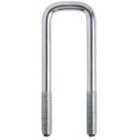 Imline – Bride tube carré 120x60 mm – Fixation robuste pour tube 10 mm – Hauteur 145 mm avec filetage M10/25 – Livrée sans boulons