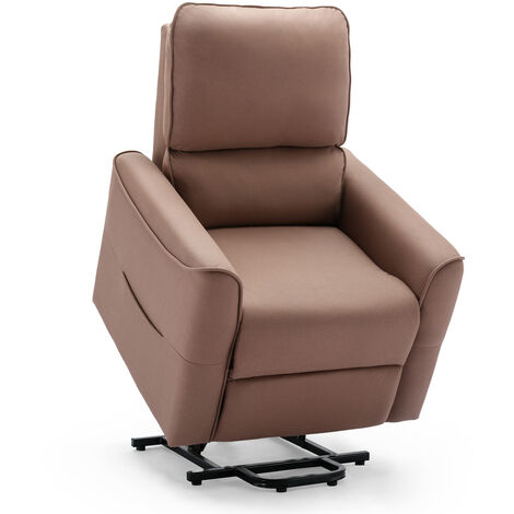 CLIFTON ELECTRIC FABRIC SINGLE MOTOR RISE RECLINER LIFT MOBILITY TILT CHAIR Mocha (1/5)