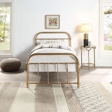 Antique style metal store bed frame