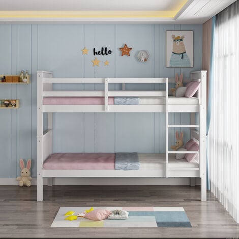 OLIVER WHITE WOODEN BUNK BED – SINGLE