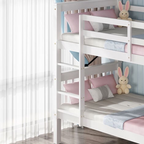 OLIVER WHITE WOODEN BUNK BED – SINGLE
