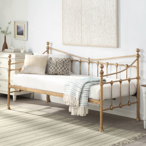 Newnham Classic Victorian Style Living Room Bedroom Metal Day Bed Frame (1/5)