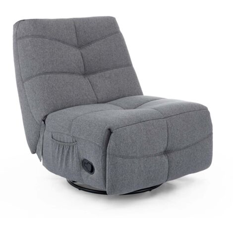 Austin Swivel & Rocker Manual Fabric Recliner Chair Grey