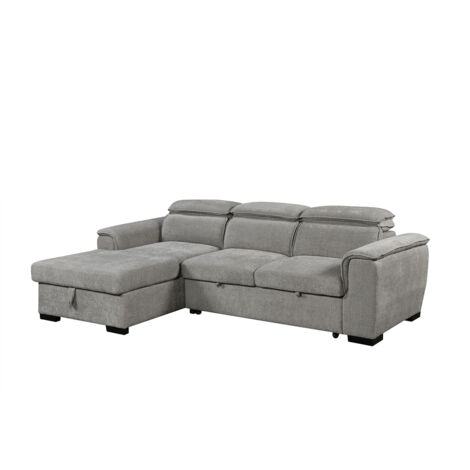 TIVOLI FABRIC PULL OUT 3 SEATER CORNER SOFA BED (1/5)