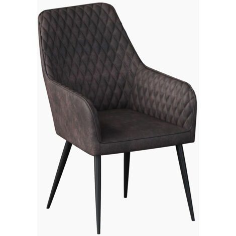 SET OF 8 ELLA TECHNOLOGY FABRIC DINING CHAIR MODERN PADDED SEAT METAL LEGS (1/5)