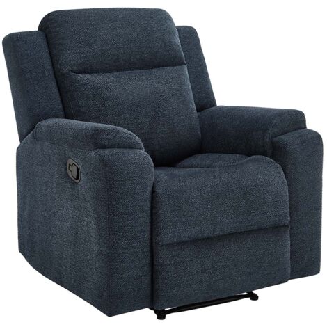 ORKA 1 SEATER FABRIC MANUAL RECLINER CHAIR (Blue) (1/5)